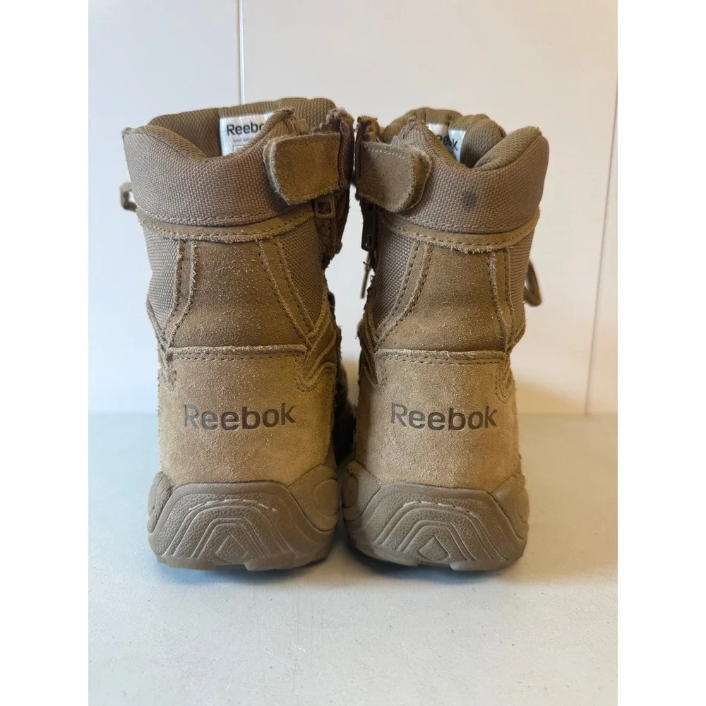 Reebok Work RB8850 Dauntless Tactical Side Zip Boots Coyote Tan Mens 4 Womens 6